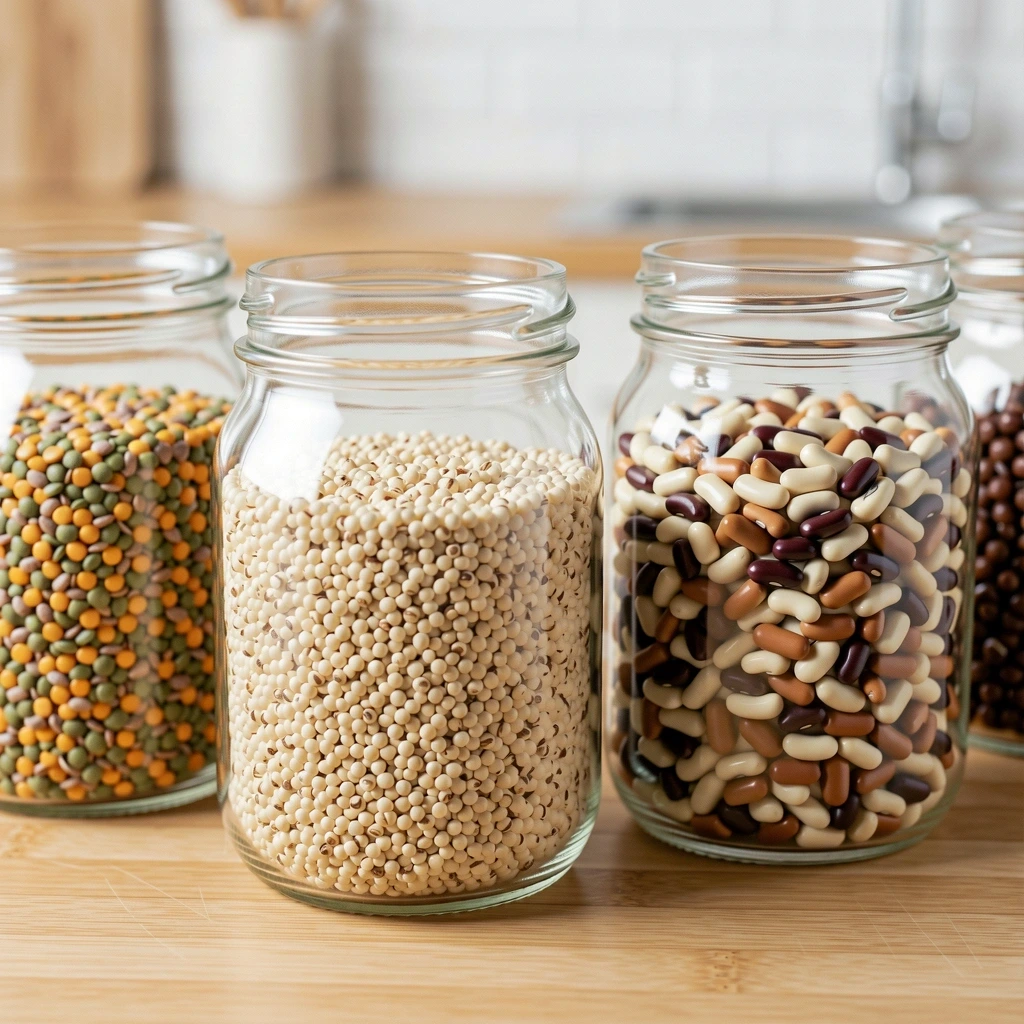 Variedad de granos y legumbres